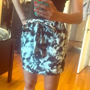 Black and white mini skirt
